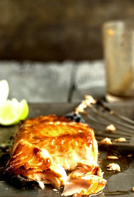 (via grilled salmon with a miso honey glaze Drizzle and Dip)