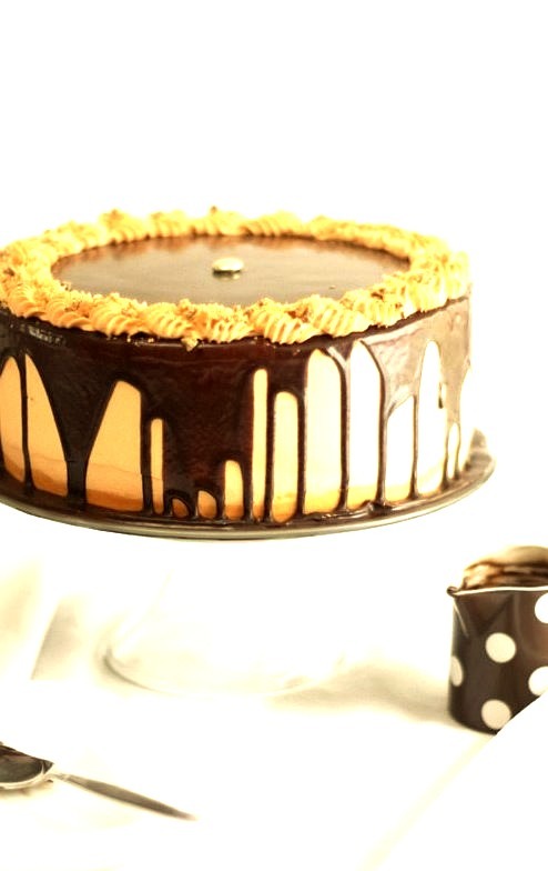Chocolate-Butterfinger Overflow Cheesecake