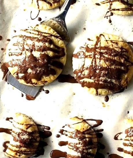Apple and Pear Chocolate Hand Pies Foodie Crush on We Heart It.