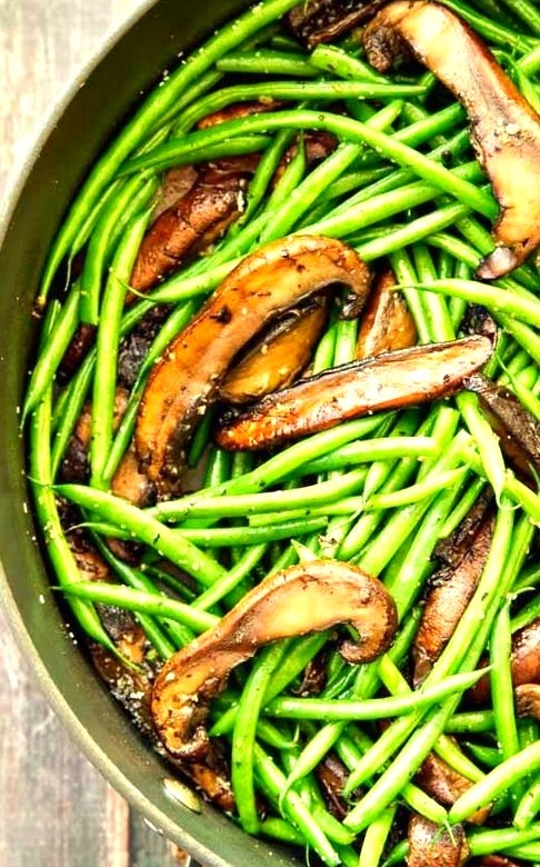 Garlic Green Beans and Portobellos with Parmesan The Wicked Noodle