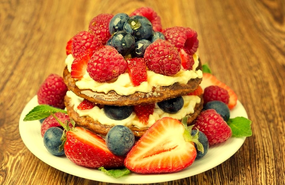Pancake Cake with Fresh Berries