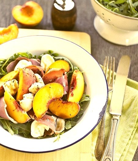 peach & proscuitto salad by spicyicecream on Flickr.
